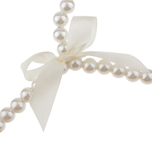 Generic Weiß Kunststoff-Perlen Metall Kleiderbügel Klein Haken mit Bowknot Bogen Für Kinder Baby – Rosa Bowknot - 5