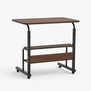 HOMELAND Wooden Laptop Table for Home Office Work|Bed|Students|Kids|Laptop Desk Stand|Portable Lapdesk|Brown & Black (40x 60x 60cm)