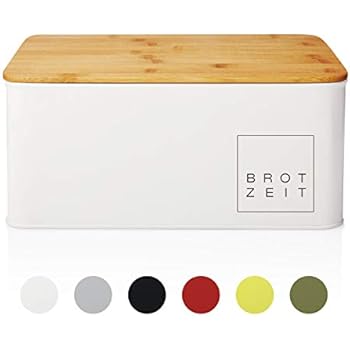 NBVNBV Contenitore per il pane, intelligente con separatore e coperchio, nero, adatto per alimenti, per il pane, 32 cm x 17,5 cm x 15 cm