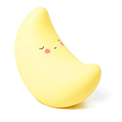 Naisidier lumières de Nuit LED coloré Flash LED Lampe Romantique décoration Nuit lumière Nuit Light fumé Kawaii Lampe Veilleuse Ambiance 1PC (Luna)