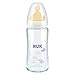 NUK First Choice 240ml Glass Bottle Latex Teat Size 1 (0-6m)