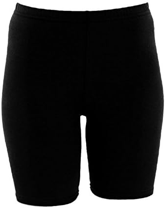 ONLINE FASHION STORE NEW BLACK COTTON KNEE LENGTH ACTIVE WEAR DANCE CYCLING GYM LEGGINGS SHORTS