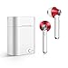Produktbild chlliacrow D012 Bluetooth-Headset Drahtloses Bluetooth-Headset 5.0 TWS Automatisches Pairing Mini Bass Stereo-Kopfhörer Auto Pairing Kabelloses Stereo Mini Bluetooth 5.0 Kopfhörer mit Ladekoffer Red