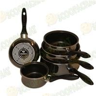 Série de 5 casseroles grande capacité émail pro cristal