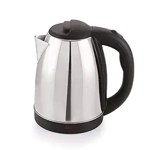 Cheshta 2.0 Littre Kettle Automatic Stainless Steel Electric with Auto Shut Off Multipurpose Extra Large with Handle Hot Water, Tea, Coffee Maker Water Boiler, Boiling Milk (Silver + Black, Pack Of 1)