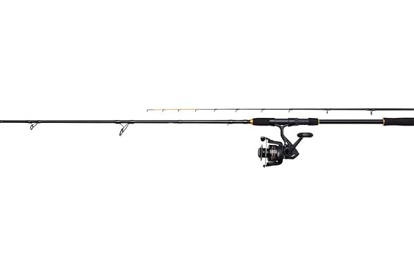 Penn Wrath II Boat Squid Spinning Combo, Canne à pêche et Moulinet combinés, Canne à pêche et Moulinet pour la pêche au calmar, Noir
