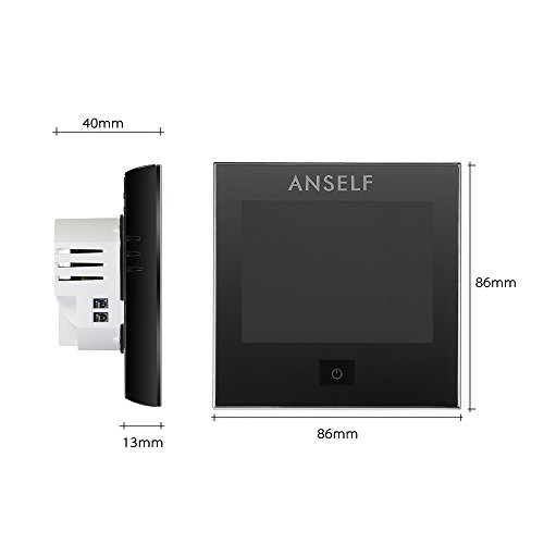 Anself Programmierbarer Raumthermostat Temperaturregler mit LCD Touchscreen Fußbodenheizung Wasserheizung - 3