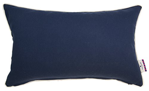 TOM TAILOR 562471 Kissenhülle T-Basic Piping, 30 x 50 cm, blau / sekt