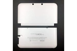 JMXLDS Replacement Front Back Faceplate Plates Upper & Back Battery Housing Shell Case Cover for 3DS XL / 3DS LL Game Console - White