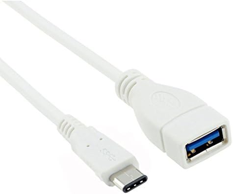 Bluwee Type-C To USB 3.0 Adapter, 20cm USB 3.1 Usb-C Type C Male to USB 3.0 A Female OTG Host Cable Converter for Apple 12" Retina Macbook (White)