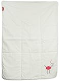 Zizzz 13Z014 Baby Bettdecke, Swisswool Füllung, natürlich und oekologisch, keine Kunstfasern, feinste Baumwolle,Design Poodle Holly, 105 x 73 cm, candy pink