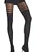 Produktbild Leg Avenue - Blickdichte Lycra-Strumpfhose mit transparenten Streifen - One Size - Schwarz - 7811
