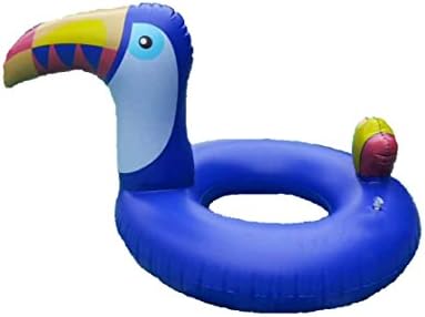 LTYLTY Inflatable Toucan Swimming Ring -Safety Aid Soft And Durable For Adults And Kids Blue 175*120cm