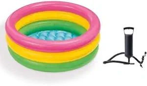 mQFIT Summer Special 2 feet Inflatable Kid Swimming Pool with Air Pump, Bath tub, Water Pool for Kids (Multicolor)