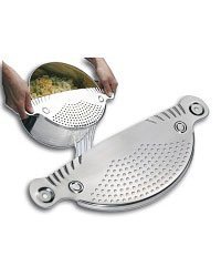 CHG Abgießhilfe aus Edelstahl für Töpfe bis 26cm Durchmesser