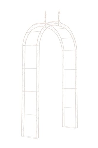 CLP Metall-Rosenbogen LENZ, Eisen, Pulverbeschichtung, Größe ca. 150 x 40 cm, Durchgangs-Höhe 230 cm weiß - 2