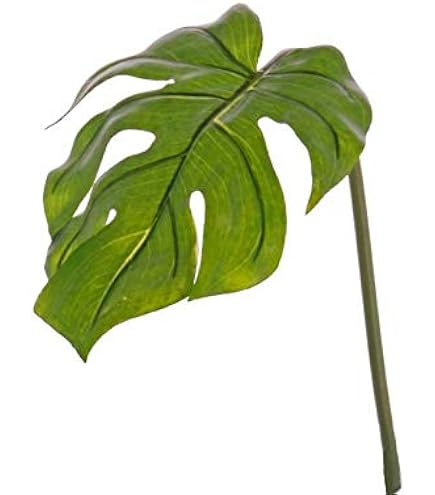 Foglia artificiale decorativa di anthurium 89 cm in plastica verde