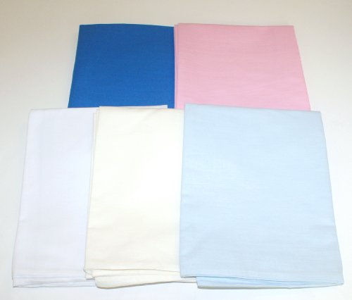 White Cot Bed/Junior Pillowcase - 40cm High x 60cm Wide - 100% Cotton - Made in the UK