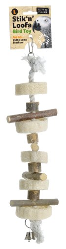 Ruff N Tumble stik-n-loofa pájaro juguete, 49 cm, tamaño mediano