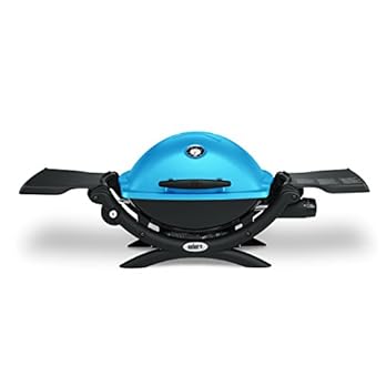 Weber Q 1200 Gas Tischgrill Optik Oval Farbe Blau