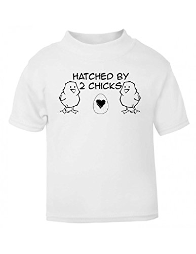 Hatched By Two Chicks LGBT Support Adoption Same Sex Couple Parents Kids T Shirt Toddler Sizes Childrens Top