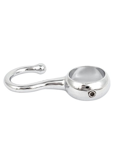 Sourcingmap Kleiderschrank 22 mm Dia Tube Rod Handtasche Kleiderbügel, Kleiderhaken, 5 x - 2