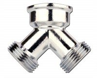 ATCO® 3/4" Y-Verteiler Messing verchromt WAS Gabelstück Hosenstück für Auslaufhahn