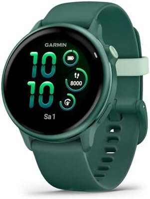 Garmin vívoactive 6, Smartwatch AMOLED 1,2" 2.000 nit, Cassa 42mm, Musica, GarminPay, +80 Sport, GPS, Cardio, Coach, Dinamiche di corsa, App Mobility, Autonomia 11 giorni, Jasper Green