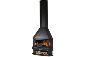 BRICOSOL CHIMENA DE LEÑA METÁLICA DE RINCÓN BRONPI Modelo Lorca-R