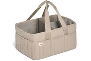 Mamas & Papas Nappy Caddy, Nursery Organizer for Changing Station and Travel, Storage Solution, Baby Shower Idea, Cashmere Waffle, 37 x 20 x 7cm