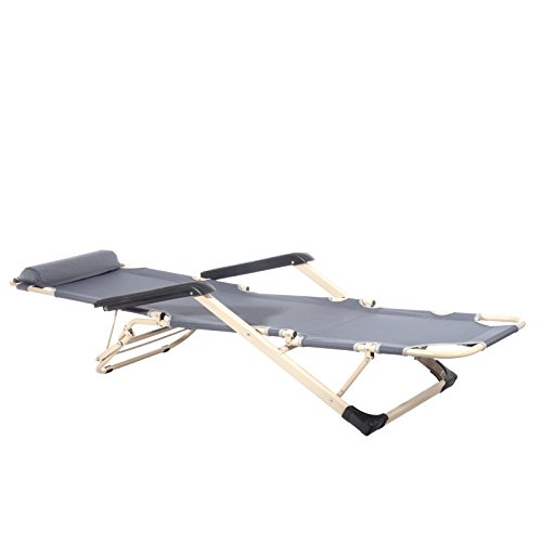 Smartfox Sonnenliege Liegestuhl Gartenliege Strandliege 4 Sitz-/Liegepositionen ca. 180 cm in dunkelblau - 8