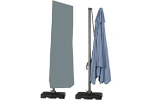 HBCOLLECTION Housse Premium Polyester Gris avec Tige pour Parasol déporté 280cm Gamme Elite