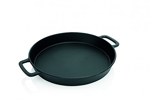 Fer XXl Grande Poêle 50cm Fonte Poêle en fonte gastronomique Rôtissoire Poêle à frire poêle rond