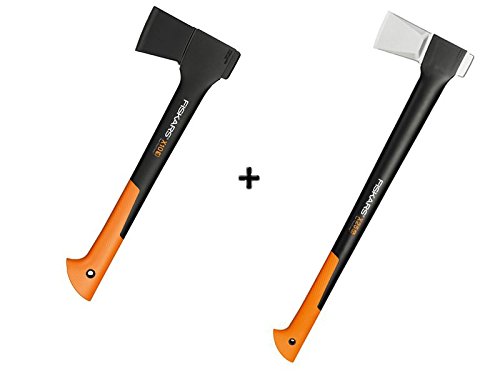 Preisvergleich Produktbild Gartenpaul Set: FISKARS Spaltaxt X21 - L + FISKARS Universalaxt X10 - S