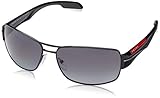 Protective case included Prada Linea Rossa 0PS 53NS, Gafas de Sol para Hombre, Negro (Black/Grey), 65