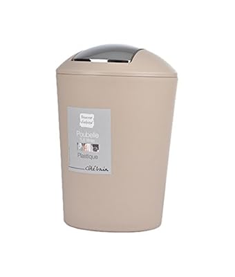 Douceur d'Intérieur 6PSB050TA Flic Flac Poubelle Taupe 5,6 L