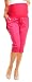 Zeta Ville - Women's Maternity Capri Pants Pockets - Stretchy Waistband - 117c (Fuchsia, UK 16, 2XL)