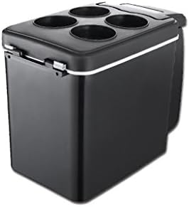 JIBO Portable Car Refrigerator Mini Shoulder Car Dual-Use Low Noise Energy Saving Refrigerator (6L),Black