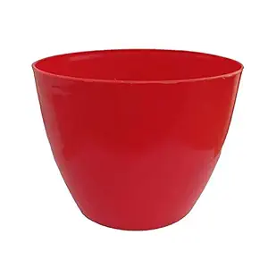 DESIRTON Cool Pot for Plants 5 inch Cool Indoor & Outdoor Plastic Pot Color red (Set of 4)