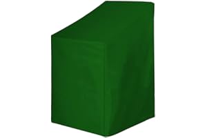 Holi Europe Premium Gartenstuhl Stuhl Stapelstuhl Terassenstuhl Gartenmöbel Hülle Abdeckung Schutzhülle Haube Abdeckplane Garnitur 575g / lfm (B65 cm x T65 cm x HV70 cm / HH110 cm, Tannengrün)