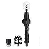 FUNCIONA SIN ELECTRICIDAD O BATERÍA Brush Hero funciona tan solo con la fuerza del agua, y se puede conectar a cualquier manguera doméstica. GENIAL COMO REGALO Aunque fue concebido para la limpieza detallada de coches y bicicletas, nuestros clientes no paran de descubrir nuevos usos! CEPILLOS INTERCAMBIABLES Nuestro set se compone de un mango/turbina y DOS cepillos intercambiables, el cepillo blanco para trabajos exigentes y el cepillo negro para trabajos delicados.