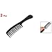2 Pcs Hairstyle DIY Wide Tooth Plastic Curly Hair Care Handgrip Comb 9"