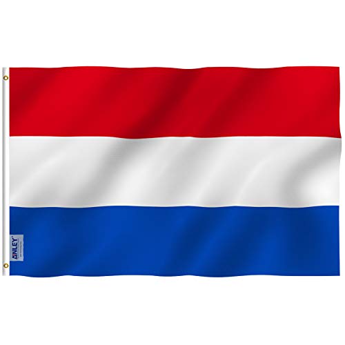 Anley? Fly Breeze 90 x 150 cm Bandera Holanda - Colores Vivos y Resistentes a Rayos UVA - Bordes Reforzados con Lona y Doble Costura - Nacional Holandesa Banderas Poliéster con Ojales de Latón