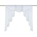 Produktbild HongYa transparenter Voile Scheibengardine Tunnelzug Kurzstore Küche Kleinfenster Gardine H/B 145/140 cm Beige