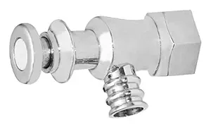 NEW WARE Brass Push Cock (Female Thread) for Bathroom/Water Cooler tap (Chrome Finish) (Premium Design) Push Cock Faucet