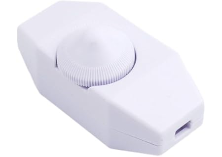 220 V inomhus inline-dimmerbrytare med roterande knopp och på/av-kontroll, nominell ström 1 A, lämpl - Amazon Deal & Rabatt