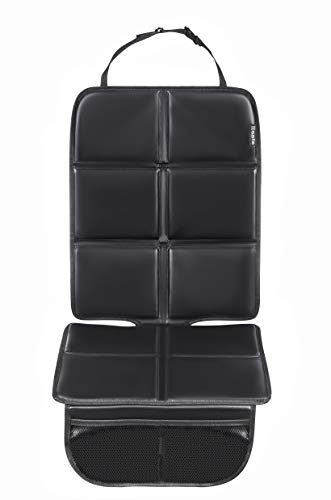 8safe Protector de Asiento de Piel PU PREMIUM | Perfecto para Asientos de Piel | Antideslizante y Resistente | ISOFIX Compatible | Tamaño ideal para Turismos/SUV (INDIVIDUAL)