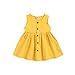 Produktbild Livoral Baby Madchen Sommer Kleidung Kleinkind scherzt Baby-Feste ärmellose untere Prinzessin Dress Clothes(Gelb,80)