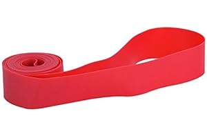 DIOCHE Fond de Jante de Vélo, Bande Anti Crevaison, 2 Pièces Ruban de Protection PVC pour Pneu de Tube de Bicyclette Rouge (26inch)