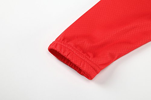 [Größe:S-5XL][option:Trägerhose,3D 2.8cm Sitzpolster] Fahrrad Trikot Langarm Radhose Radtrikot Fahrradbekleidung Herren Männer Hemd mit lange Ärmeln Set Cycling OutdoorTrikots Windjacke Neue - 5